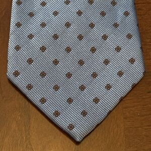 Lc La Corona Roma Blue Brown 100% Silk Men’s Neck Tie Made In Italy